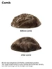 Mens Toupee M116M Swiss Lace with Poly Back Medium Hairpiece