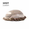 Custom Made M107 Fine Welded Mono Lace PU back Hairpiece