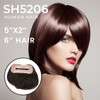 SH5206 Small Human Hair Topper for thinning crown and frontal hair loss