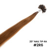 20" Nail Tip Hair Extensions 50 Strands 4A Root Color