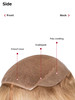 Q18 HP women's French lace human hair topper