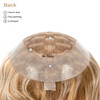 Queen 12 HP French Lace 12 inch human hair topper for thinning hair