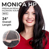 Premium Human Hair Monica Long Hair Wig Silk Top Wigs for Medical Hair Loss