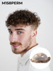 M158 Mens Toupee Human Hair Skin Base French Lace Top Permed Wavy (M158PERM)