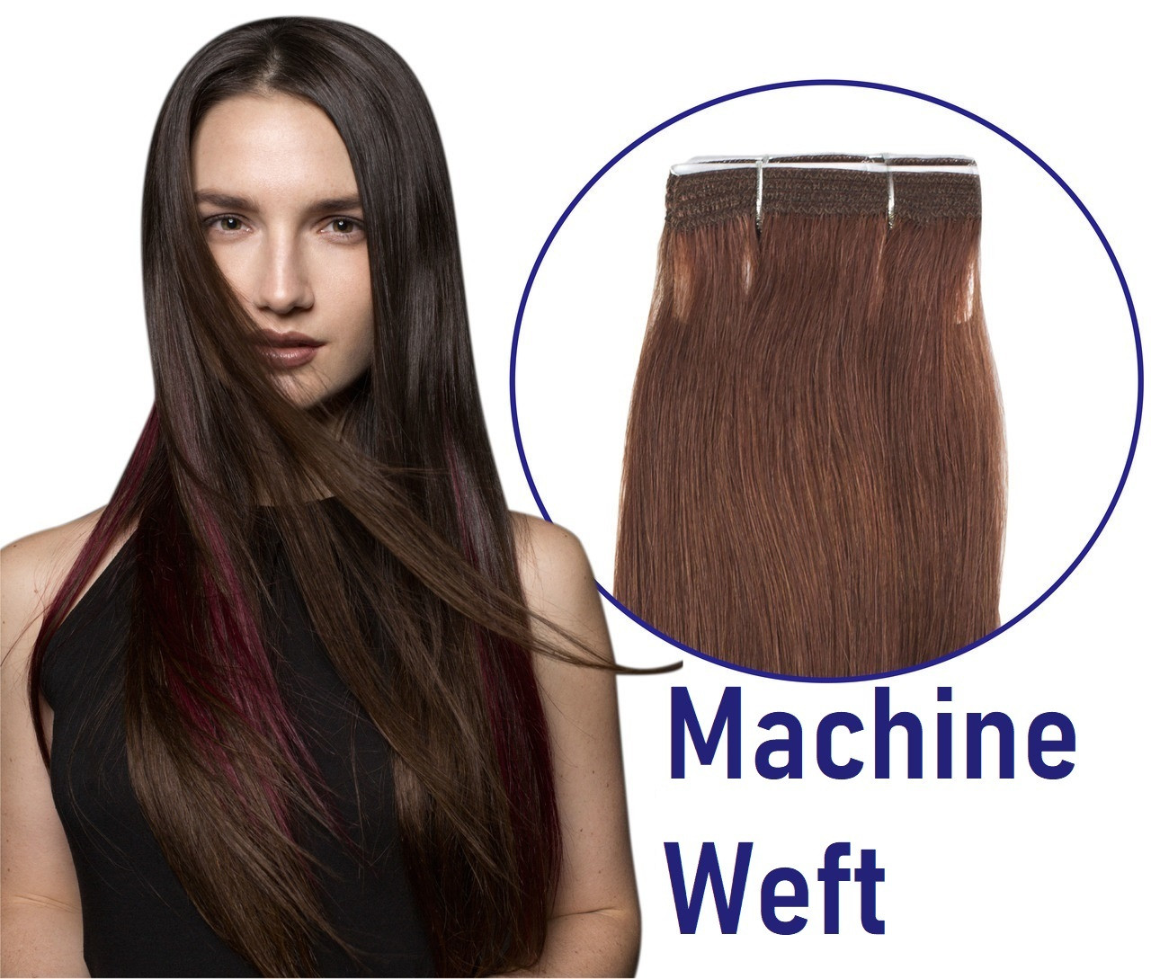 Double Drawn Virgin Chinese Remy Machine Weft Hair Extension