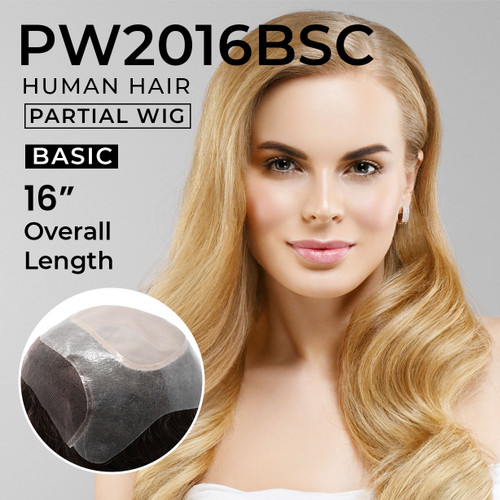human hair partial wig for women