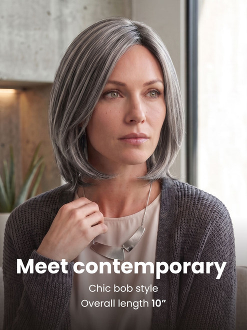 Jane 10 - Premium Grey Hair Bob Wigs