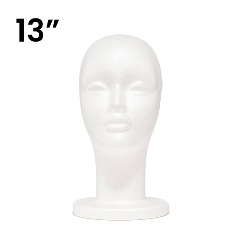  STUDIO LIMITED White Foam Mannequin Head Display, Styrofoam Wig  Head (2 pack) : Beauty & Personal Care