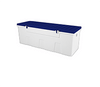 Blue and white TitanSTOR(tm) 6' Dock Box with lock set and mounting kit Thumbnail Image