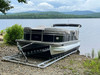Pontoon boat on Roll-n-Go Pontoon Ramp System Thumbnail Image
