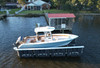Aerial view of boat on HarborHoist H2 Floating Boat Lift Thumbnail Image