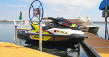 ShoreMaster 1296 PWC Lift with PWC on Unit including Winch Extension