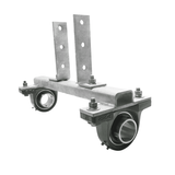 Dual Pillow Block Pipe Support Center Mount Bracket with Pillow Blocks