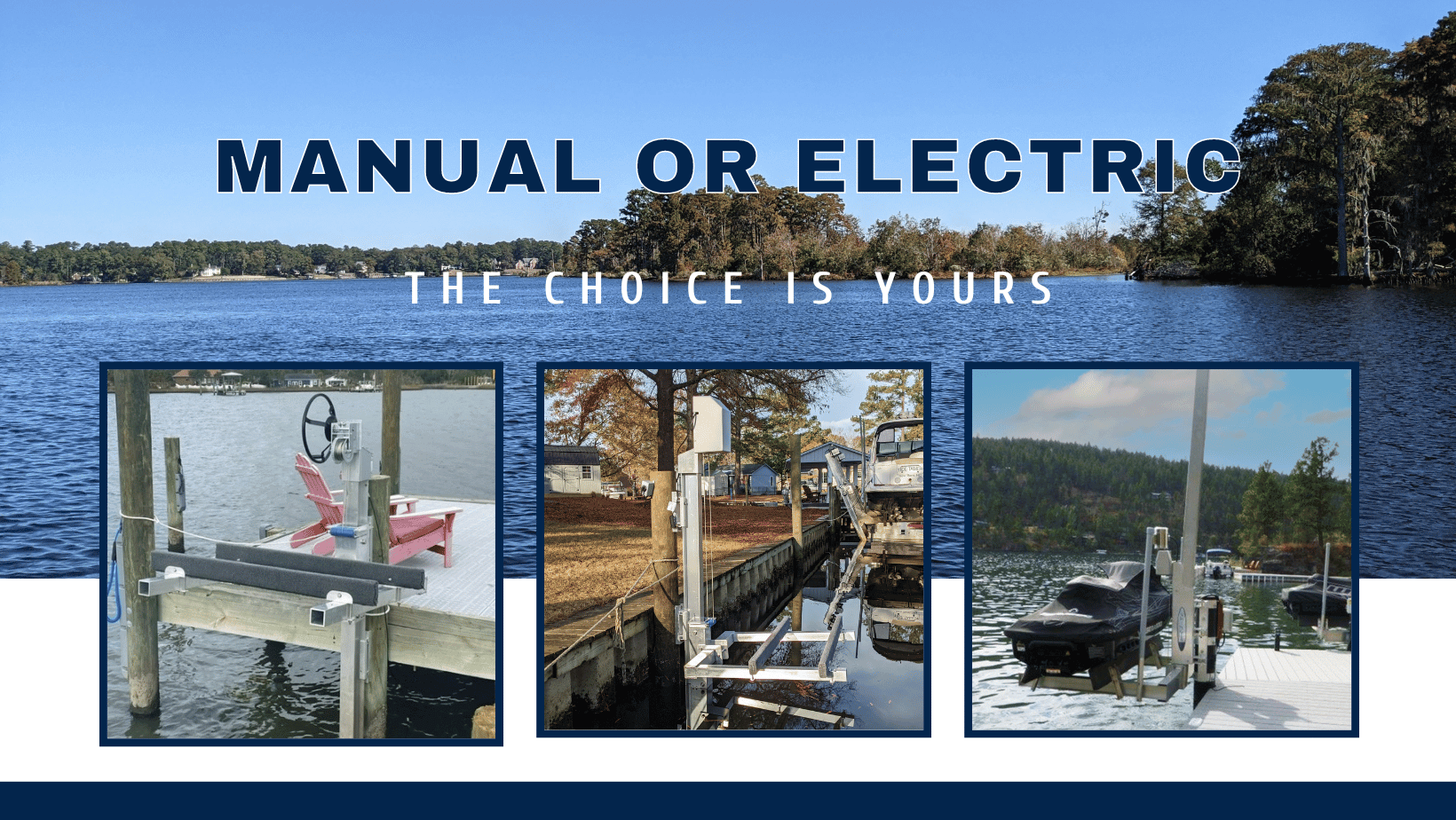 Electric or Manual Boat Lifts The Choice is Yours Boat Lift Warehouse