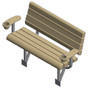 Lake View Bench Arm Rests w/Cup Holder