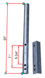 Measurements of Galvanized Guide Post Brackets