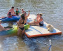 people on Inflatable Lake Float Mat