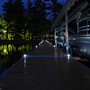 Solar Dock Lights at night