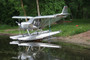 seaplane on Pontoon boat on Roll-n-Go Pontoon Ramp System