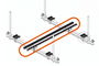 Diagram showing 4 inch by 12 ft bunks