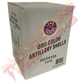 Wholesale Fireworks OMG Color Artillery Ball Shells Compact Case 12/6