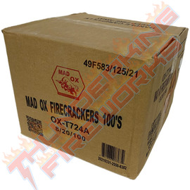 Wholesale Fireworks Mad Ox Firecrackers 100s Brick Case 8/20/100