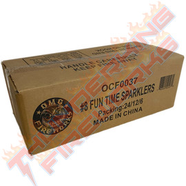 Wholesale Fireworks No.8 OMG Fun Time Firequacker Bamboo Color Sparklers Case 24/12/6