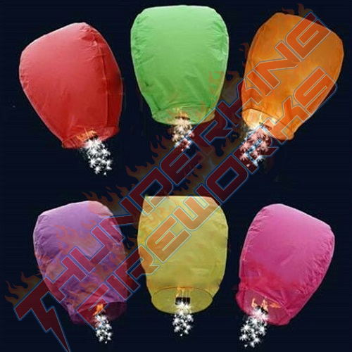 Sparkling Glitter Sky Lantern Assorted Colors