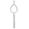 Teardrop Tassel Necklace Made  w/Swarovski Elements- 36 inch long 