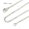 12 Pcs Fine Cable Chains  Sterling silver or Rhodium Plated in USA -16 INCH