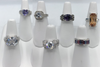 50 pc  Rings Made with Swarovski Elements  Over 100 different styles 