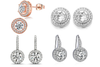 25 Pair Swarovski Crystal Earrings  in Tiffany Blue  Gift Box- LOTS STYLES!