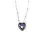  Purple Heart Necklace & Earring Set  Made w/Swarovski Elements