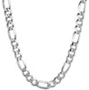 14 KT WHITE GOLD PLATED CUBAN LINK CHAIN - 24 INCHES LONG- 8 mm wide- Made in USA 