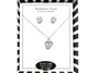 Heart Necklace & Earring Sets made with Swarovski Elements in Gift Box - Choice Gold or Silver 