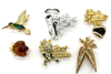 25  Vintage Danecraft + AJC Brooches - 50 DIFFERENT STYLES