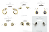  24 pair closeout Earrings -24  different Styles - Only .75 Cents A Pair