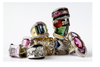 36 pieces Women's Extra Fancy CZ Cocktail Rings  Over 400 Different styles !!