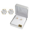 Cubic Zirconia Earrings in Beautiful Gift Box -2 Carats- Choice Gold or Silver 