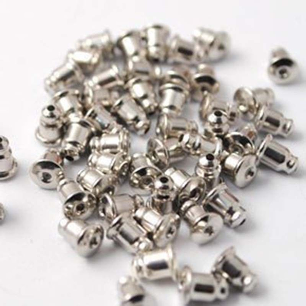 500 Pieces Bullet Earring Backs with Pad Hypoallergenic. MADE IN USA. 