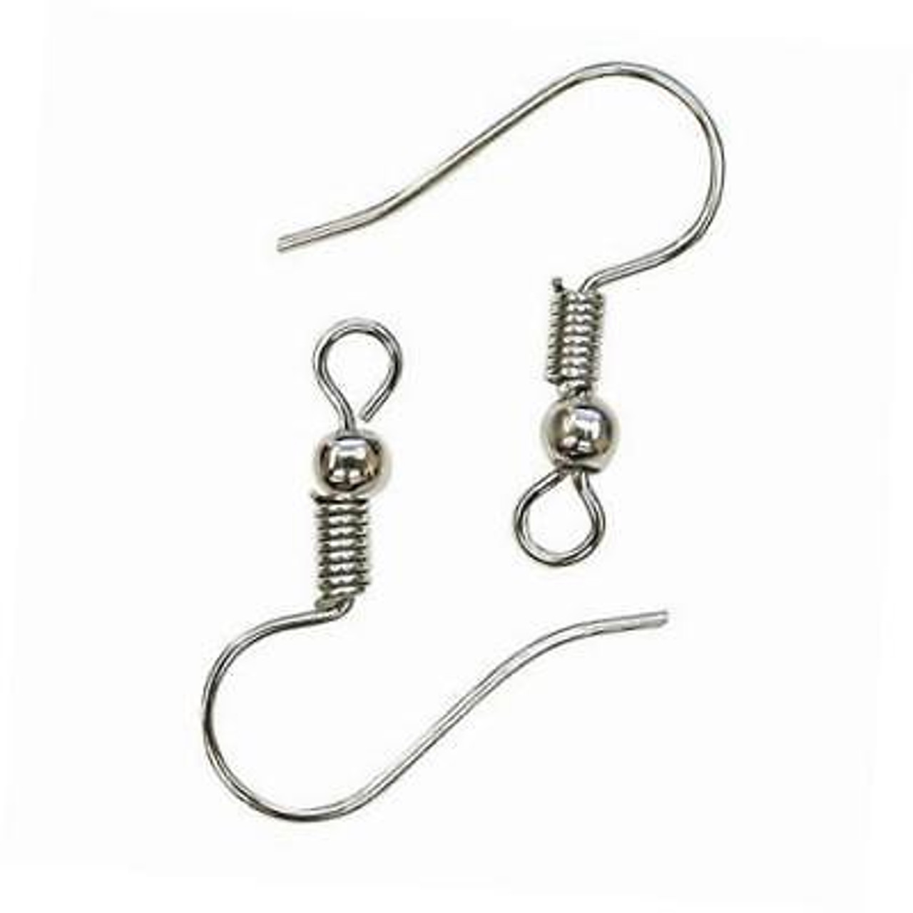 Rhodium Plated Sterling Silver Ear Wires (5 Pair) - Wholesale Silver  Jewelry - Silver Stars Collection