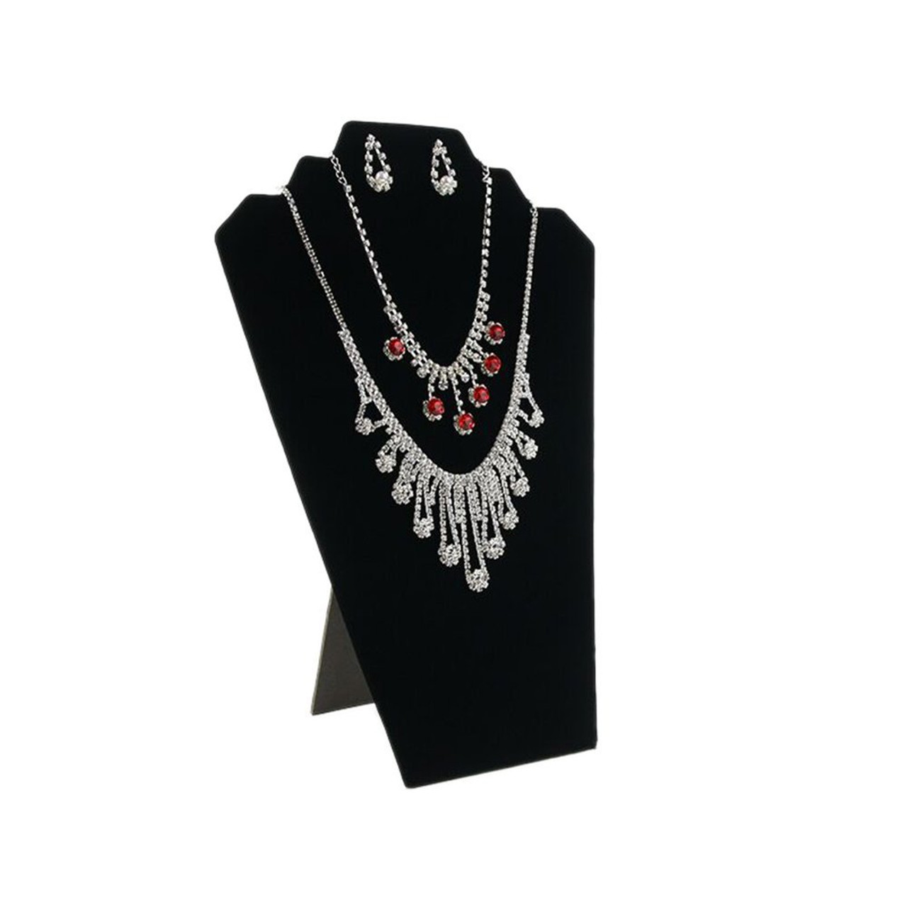 Amazon.com: 7TH VELVET 12 PCS Black Velvet Necklace Display,Jewelry Display  for Selling and Shows,Necklace Easel Stand,Collapsible Jewelry Bust Display  Stand : Clothing, Shoes & Jewelry