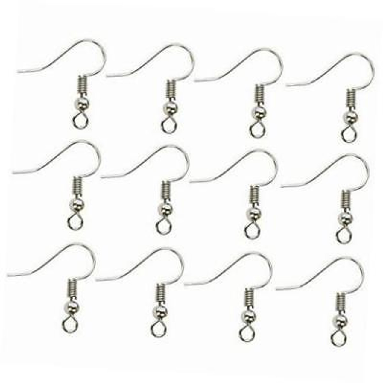 1,000 pcs surgical steel ball coil earring hooks fish hooks ear wire for  jewelry 