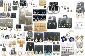 500 pair  Name Brands + Designer Earring Lot -Great Money Maker Lot for wholesalers - Free Shipping!! Below Wholesale Only $1.79 pair 