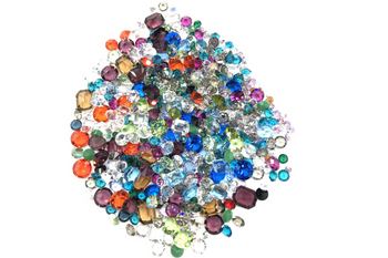 1,000 pieces Genuine Swarovski Crystal Stones Lot  mixed 3mm to 8mm - All Unfoiled  Mixed Colors Shapes