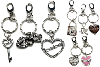 12 Bebe  Keychains  20 different styles - Only $ 2.95 each Limited Supply 