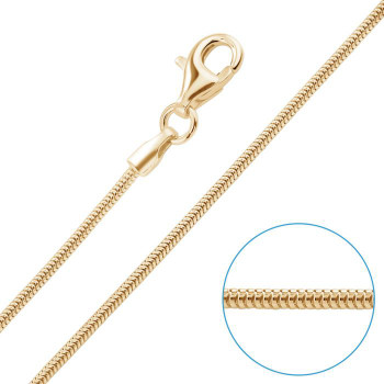 100 pcs Snake Chain Gold Overlay 18 inch -1.2 mm  MADE IN USA