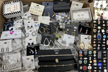 All New Just Arrived !!  5,000 pcs  Wholesale Liquidation Jewelry Lots -Every case is different -No two boxes are the same!!-ONLY .79 Cents Each !!