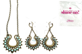 Premier Necklace & Earring set  - Antique Gold finish