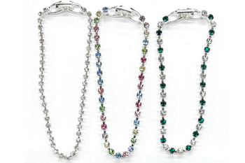  12 Tennis Bracelets made with Swarovski Elements- 12 Assorted Colors 